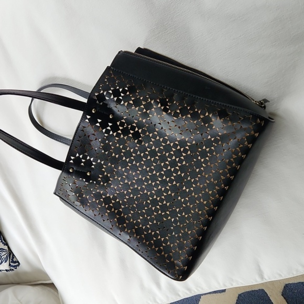 Ann Taylor Leather Tote Bag